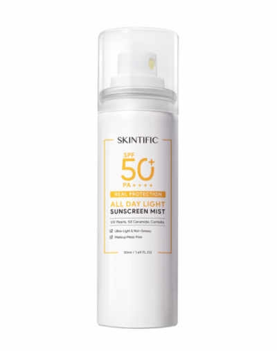 Skintific Sunscreen Mist All Day Light SPF50 PA++++ Sunscreen terbaik